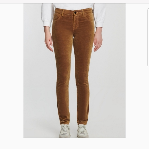 J Brand Denim - J Brand Maria Iconic Gold Velvet Skinny Jeans